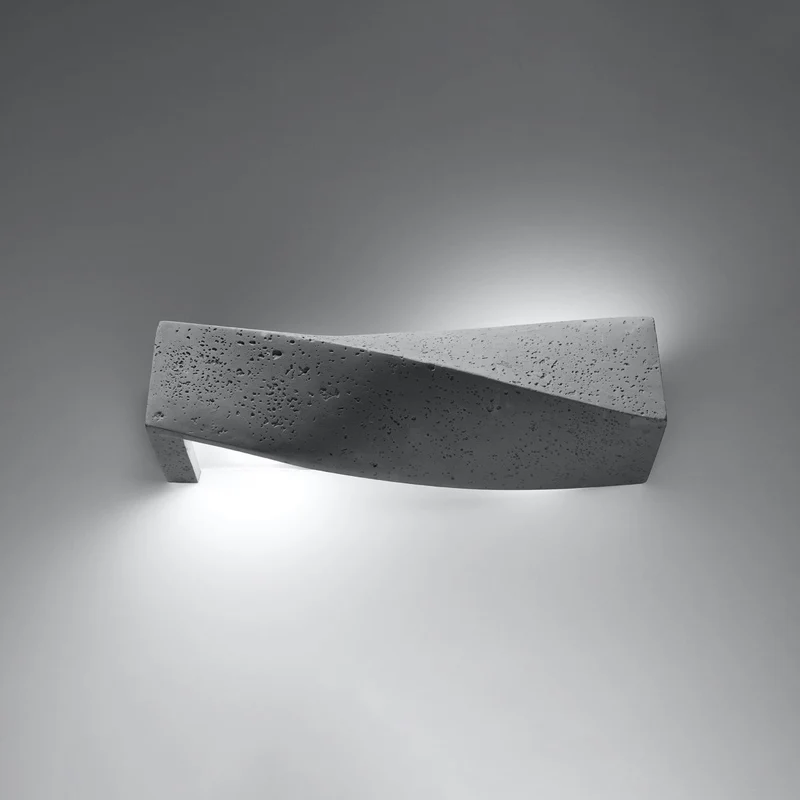 Wandleuchte aus grauem Beton Industriedesign – Modèle Caldria