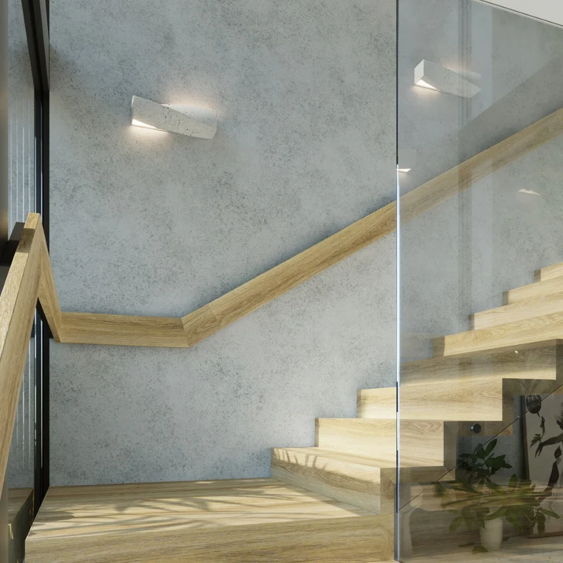 Wandleuchte aus grauem Beton Industriedesign – Modèle Caldria