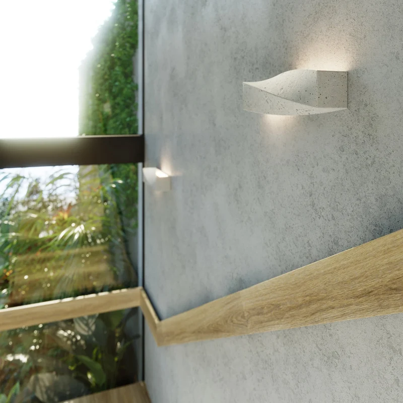 Wandleuchte aus grauem Beton Industriedesign – Modèle Caldria