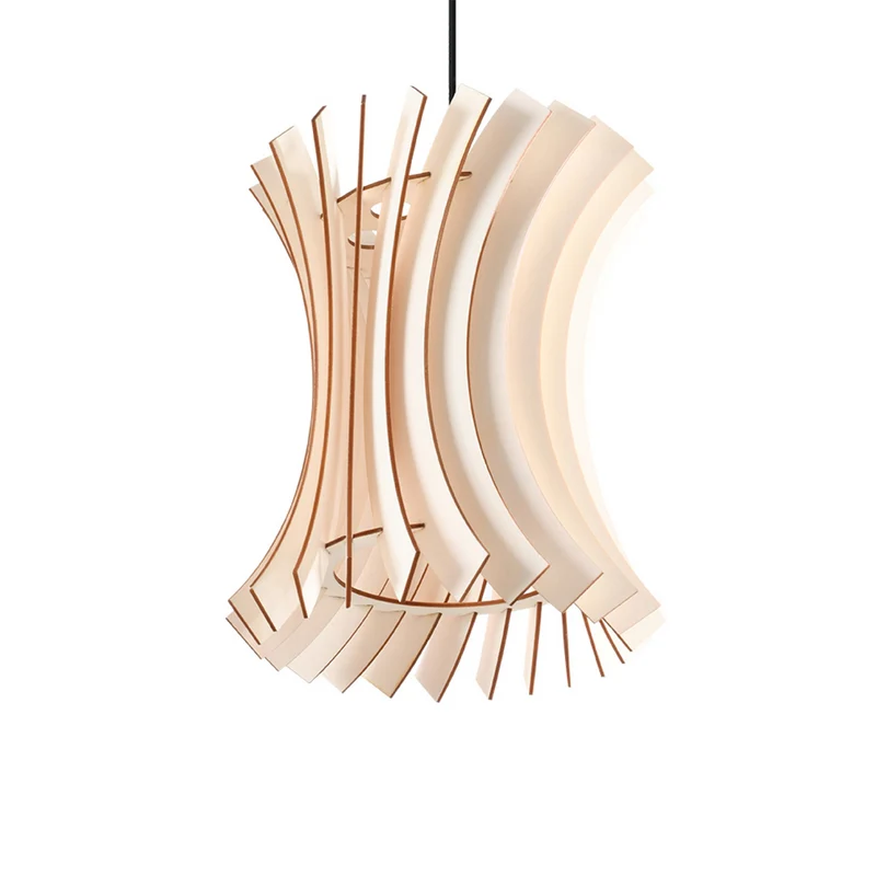 Hängeleuchte aus naturbelassenem Holz skandinavisches Design – Modèle Noréalis