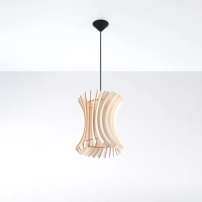 Hängeleuchte aus naturbelassenem Holz skandinavisches Design – Modèle Noréalis