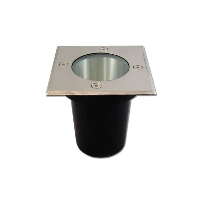 3-teiliges Smart-LED-Bodenstrahler-Set, GU10, quadratisch, Edelstahl, IP66, inkl. Philips-Lichtquelle, HUE-kompatibel