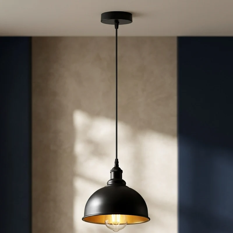 Industrial Pendelleuchte Schwarz Retro Esstisch Deckenlampe Metall~4075