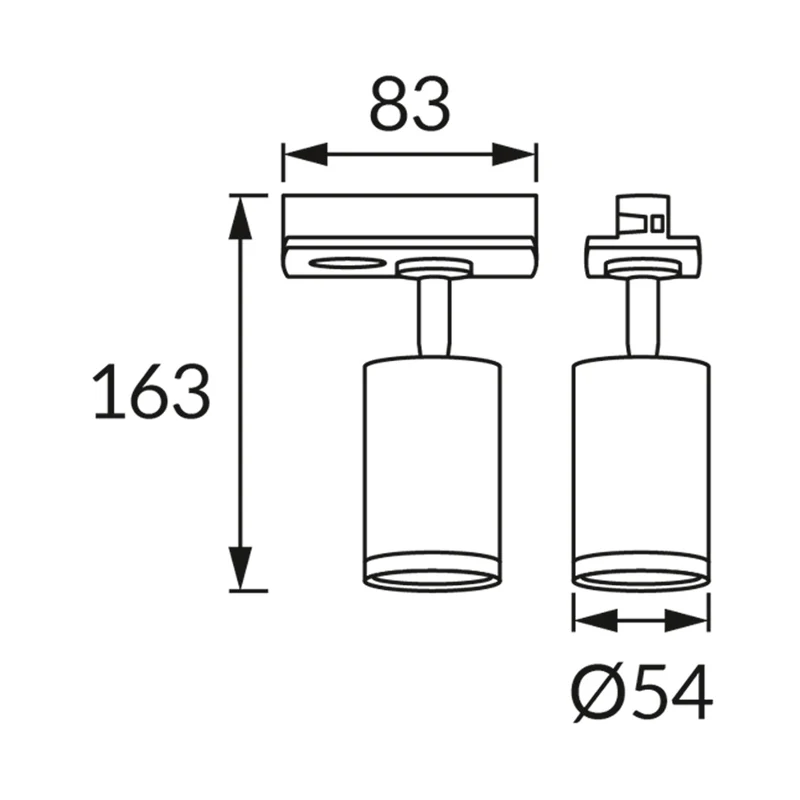 LED-Schienenstrahler (1-phasig) | Weiß & Gold | GU10-Fassung | Oslo