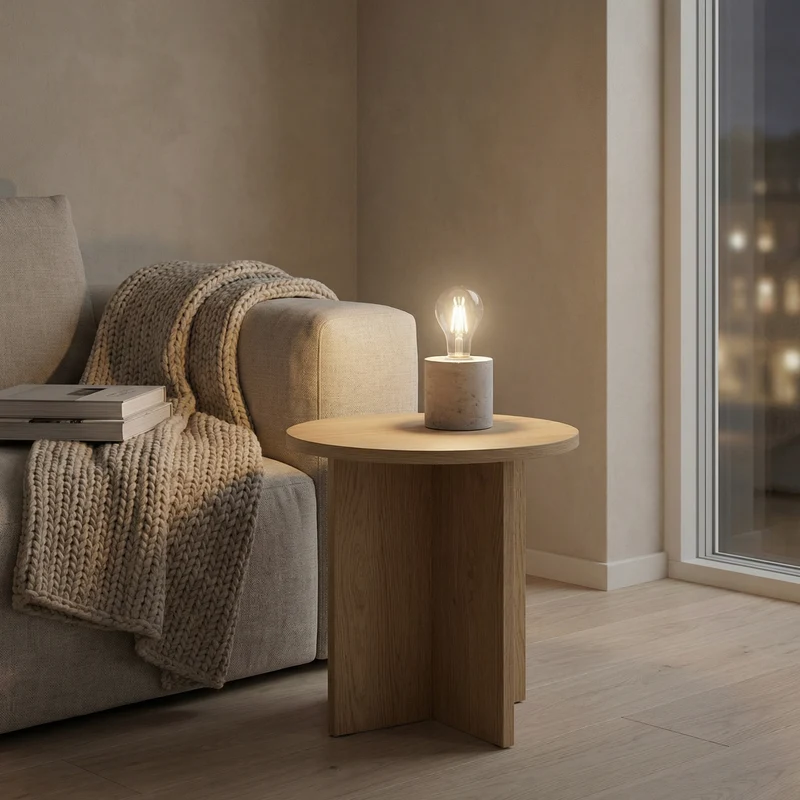 Minimalistische Schreibtischlampe aus Beton – Cimmera