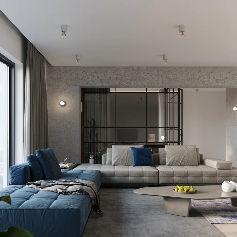 Minimalistische Schreibtischlampe aus Beton – Cimmera