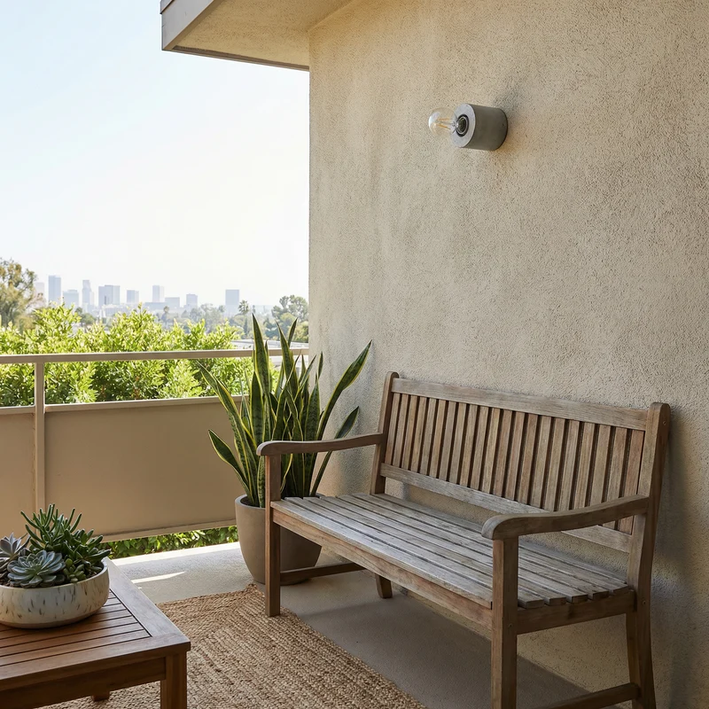 Minimalistische Wandleuchte aus grauem Beton – Nerasio