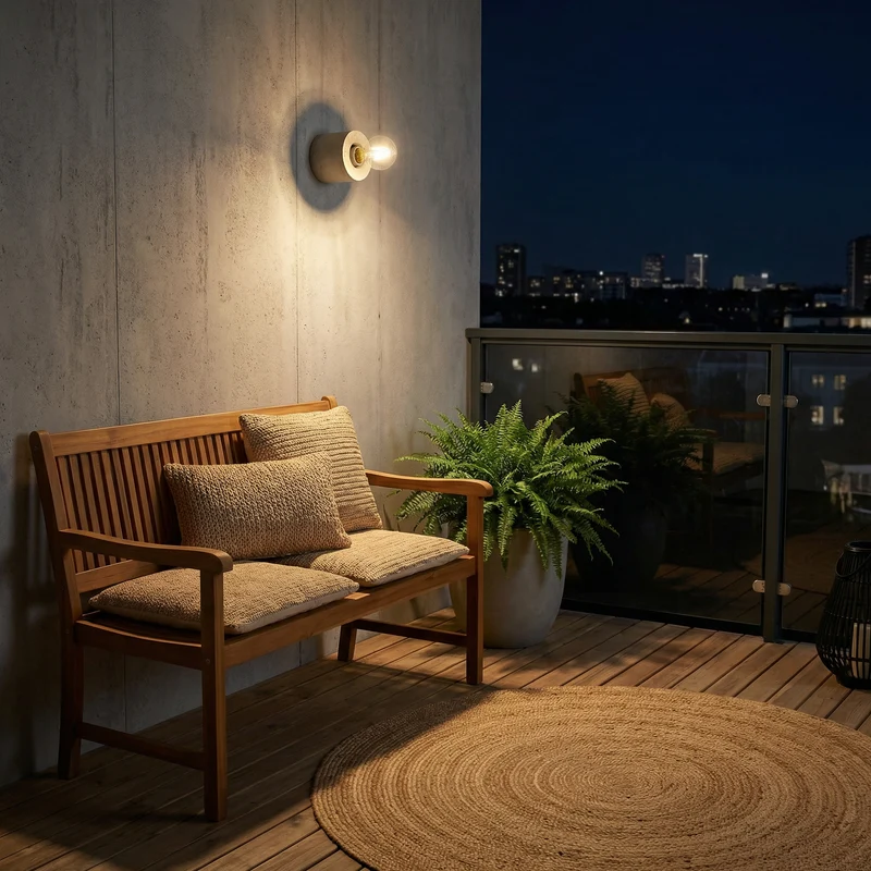 Minimalistische Wandleuchte aus grauem Beton – Nerasio