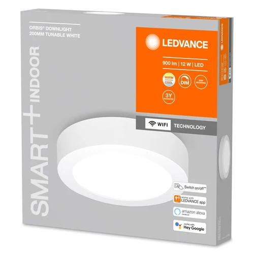 LEDVANCE Leuchte: für Decke, SMART SURFACE DOWNLIGHT TW / 12 W, 220…240 V, Ausstrahlungswinkel: 110, Tunable White, 3000…6500 K