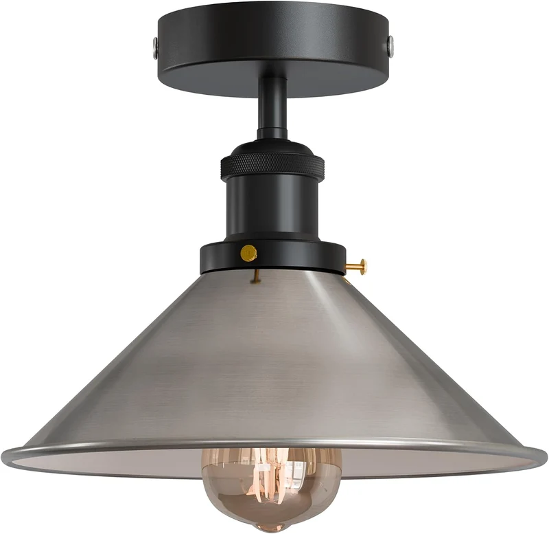 Konische Deckenleuchte – Vintage Unterputz Deckenlampe Flur | Mit Leuchtmittel ~4006