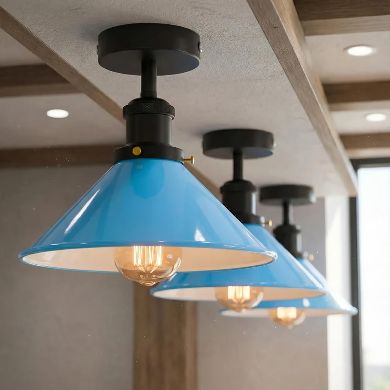 Konische Deckenleuchte – Vintage Unterputz Deckenlampe Flur | Mit Leuchtmittel ~4006