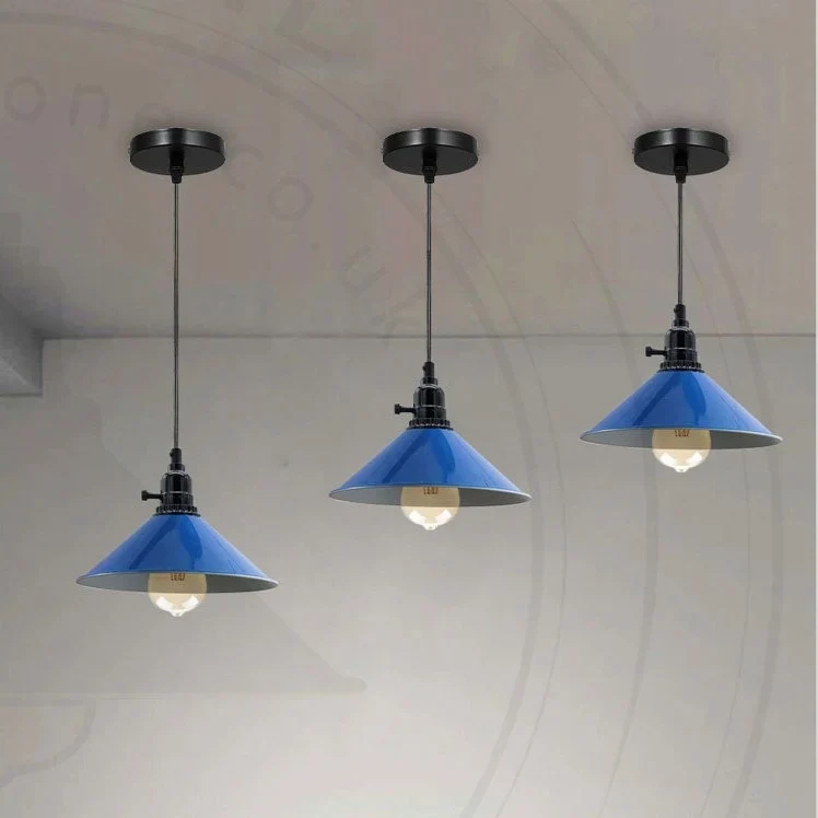 Industrie Pendelleuchte mit Drehschalter – E27 Retro Bunte Küchenlampe~ 3362