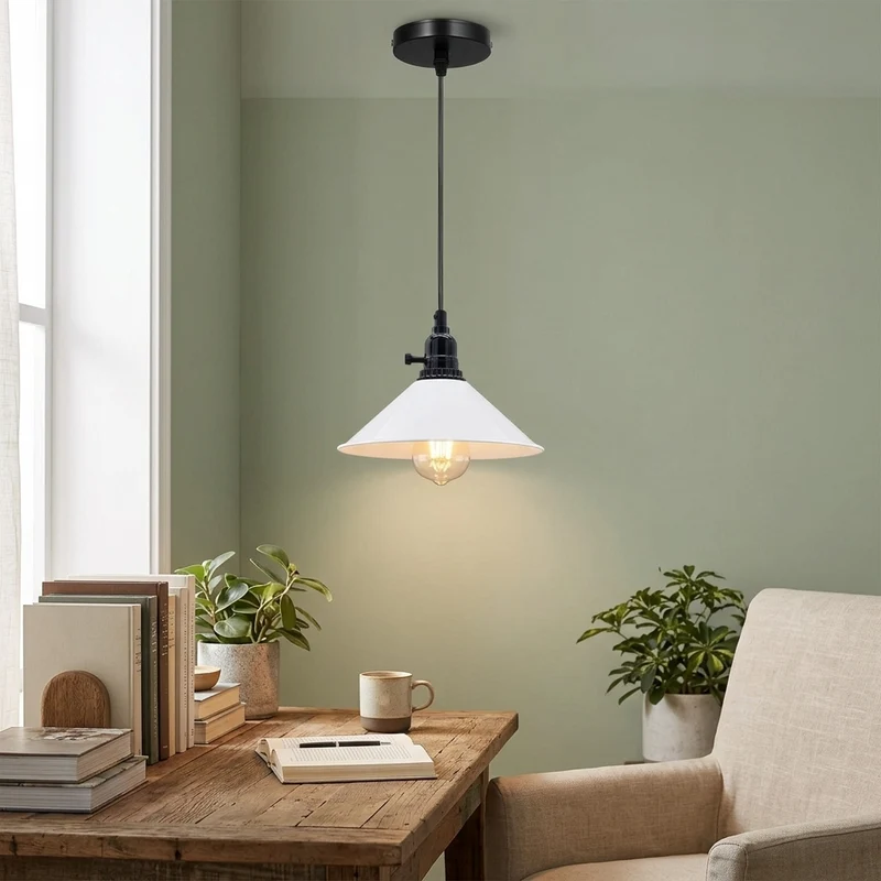 Industrie Pendelleuchte mit Drehschalter – E27 Retro Bunte Küchenlampe~ 3362