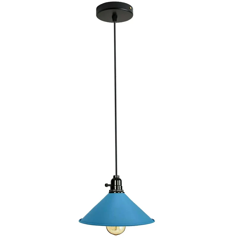 Industrie Pendelleuchte mit Drehschalter – E27 Retro Bunte Küchenlampe~ 3362