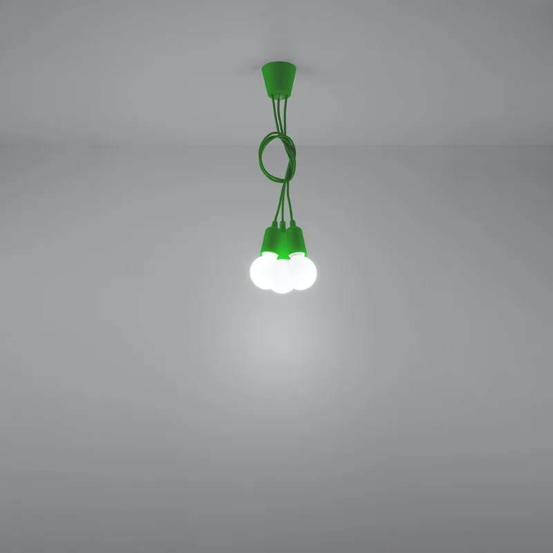 Minimalistische grüne Kabel-Hängeleuchte – Veridra