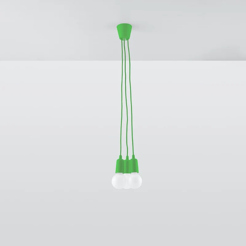 Minimalistische grüne Kabel-Hängeleuchte – Veridra