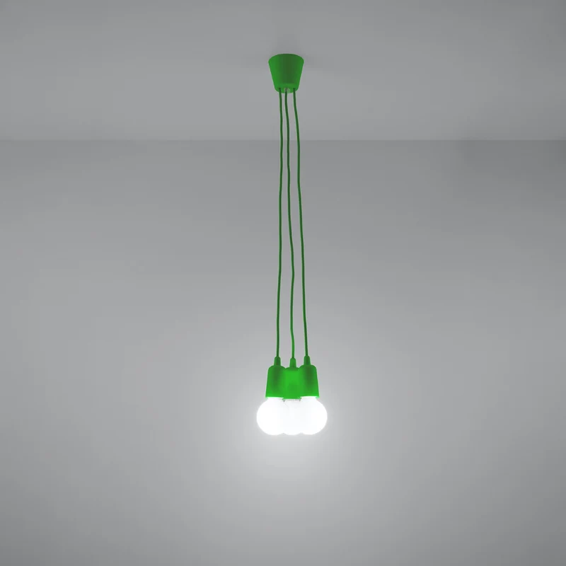 Minimalistische grüne Kabel-Hängeleuchte – Veridra