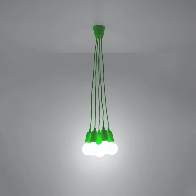 Minimalistische grüne Kabel-Hängeleuchte – Veridra