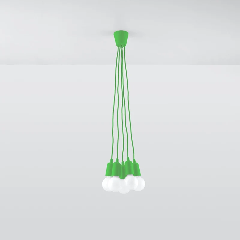 Minimalistische grüne Kabel-Hängeleuchte – Veridra