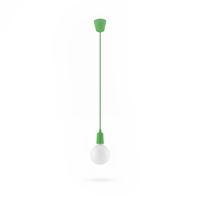 Minimalistische grüne Pendelleuchte aus PVC – Ardelio