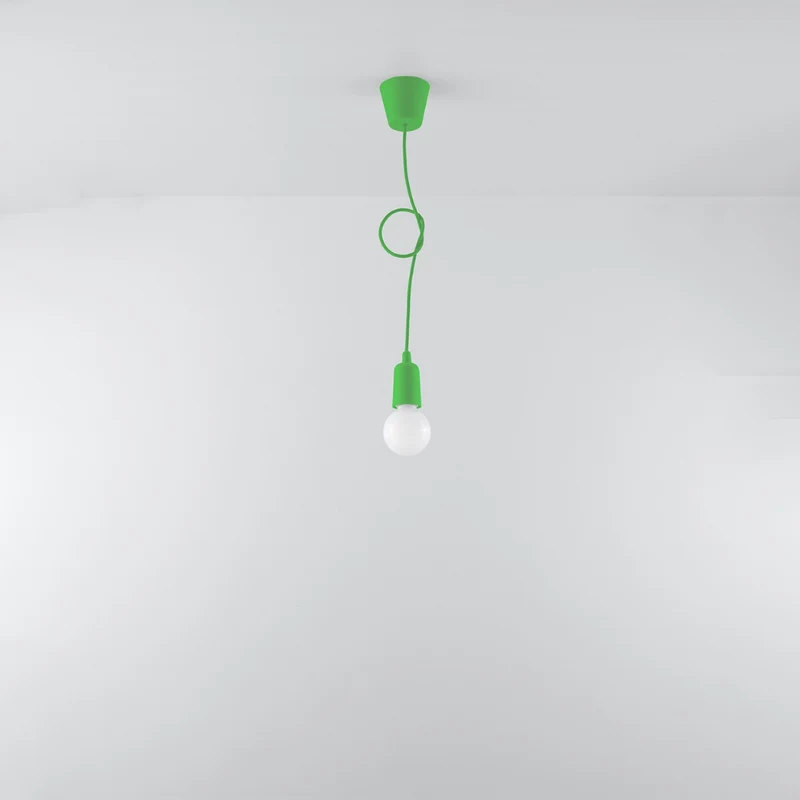 Minimalistische grüne Pendelleuchte aus PVC – Ardelio