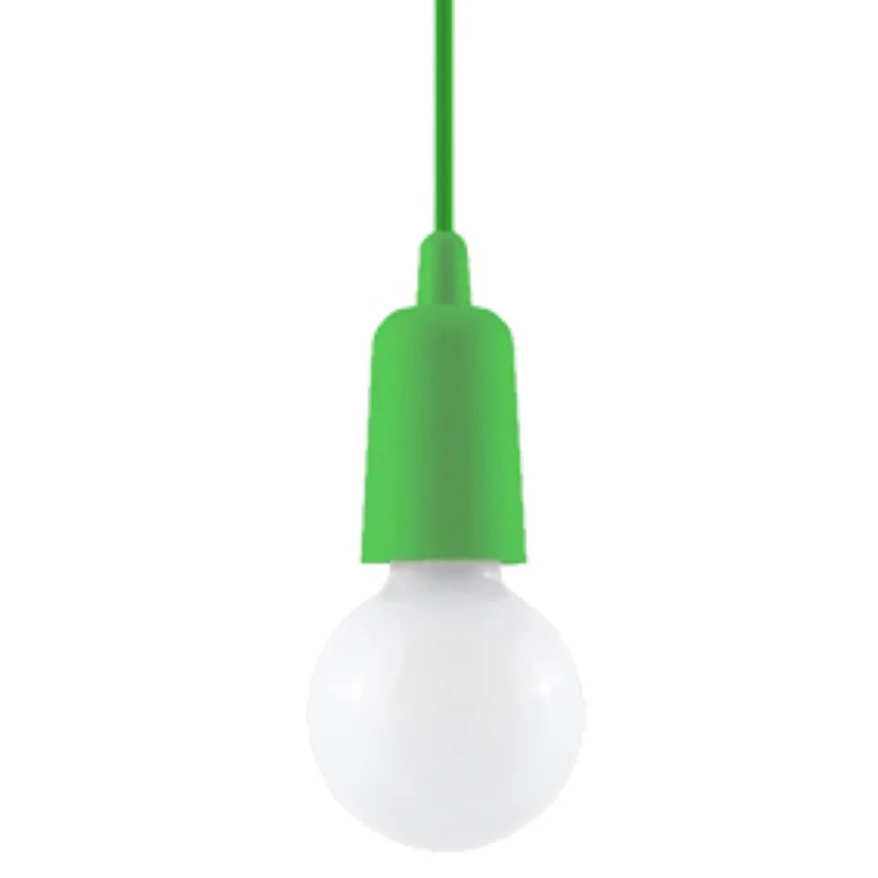 Minimalistische grüne Pendelleuchte aus PVC – Ardelio