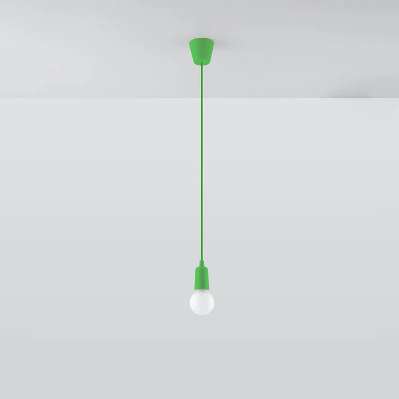 Minimalistische grüne Pendelleuchte aus PVC – Ardelio