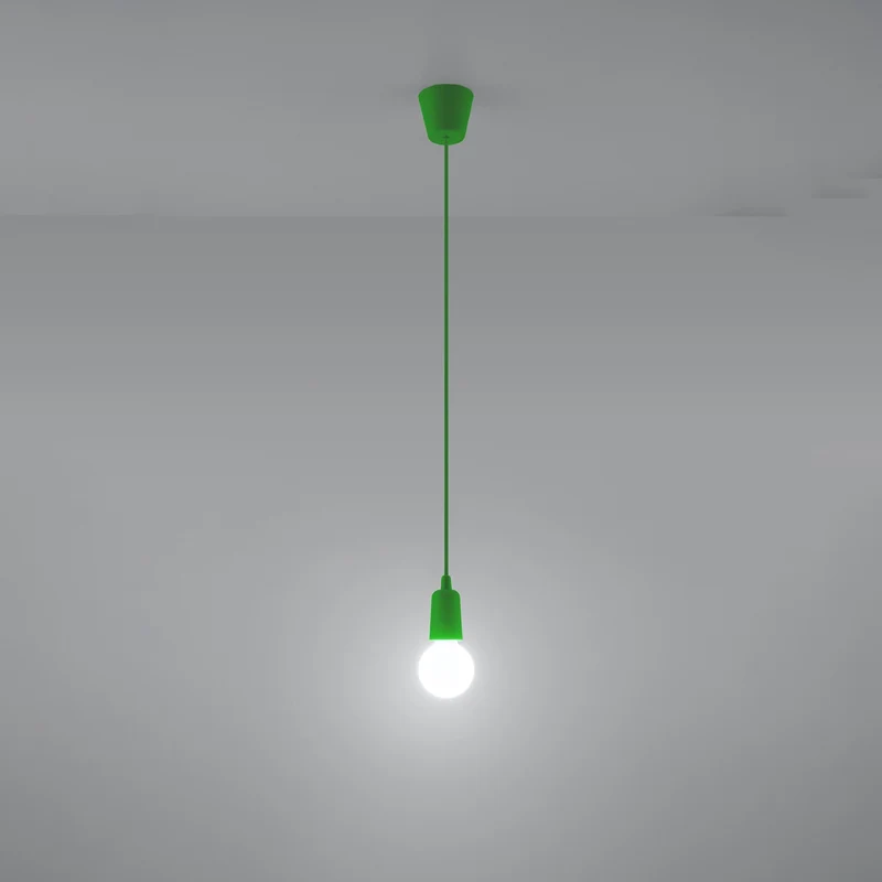 Minimalistische grüne Pendelleuchte aus PVC – Ardelio