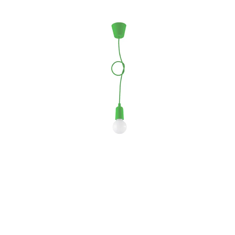 Minimalistische grüne Pendelleuchte aus PVC – Ardelio