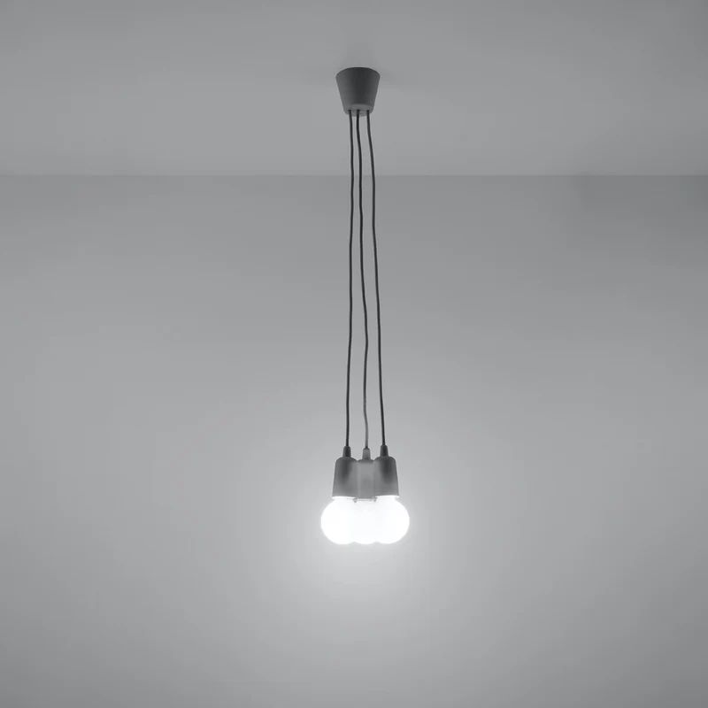Minimalistische graue Kabel-Pendelleuchte – Ardelio