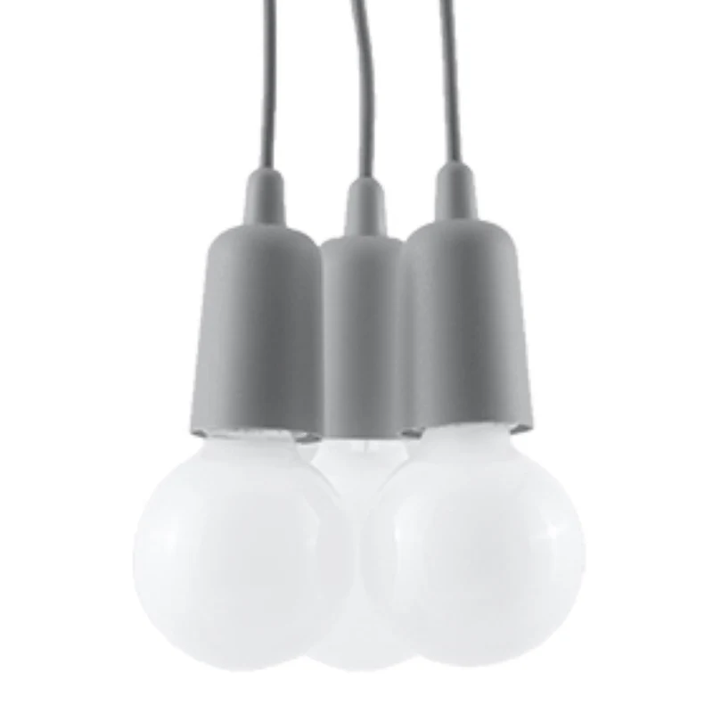 Minimalistische graue Kabel-Pendelleuchte – Ardelio