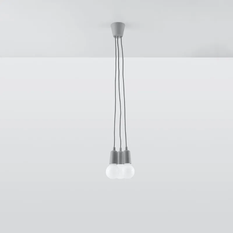 Minimalistische graue Kabel-Pendelleuchte – Ardelio