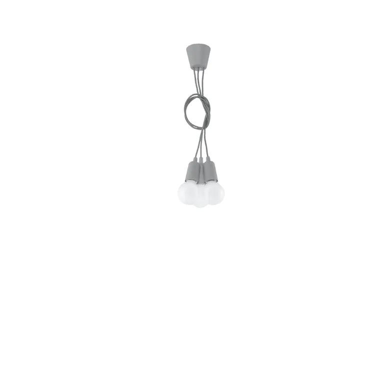 Minimalistische graue Kabel-Pendelleuchte – Ardelio