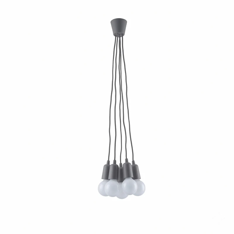 Minimalistische graue Kabel-Pendelleuchte – Ardelio