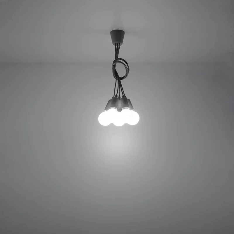 Minimalistische graue Kabel-Pendelleuchte – Ardelio