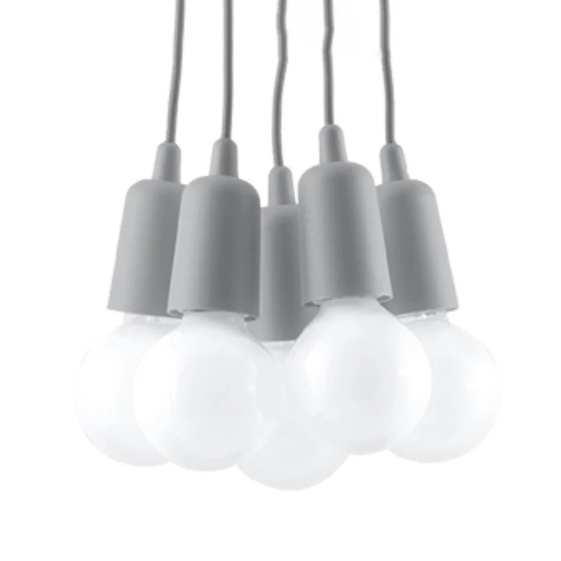 Minimalistische graue Kabel-Pendelleuchte – Ardelio