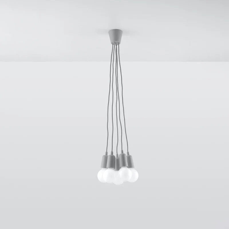 Minimalistische graue Kabel-Pendelleuchte – Ardelio