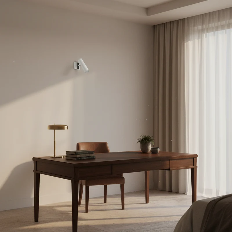 Minimalistische weiße schwenkbare Wandleuchte – Ardanis