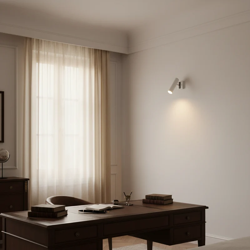 Minimalistische weiße schwenkbare Wandleuchte – Ardanis