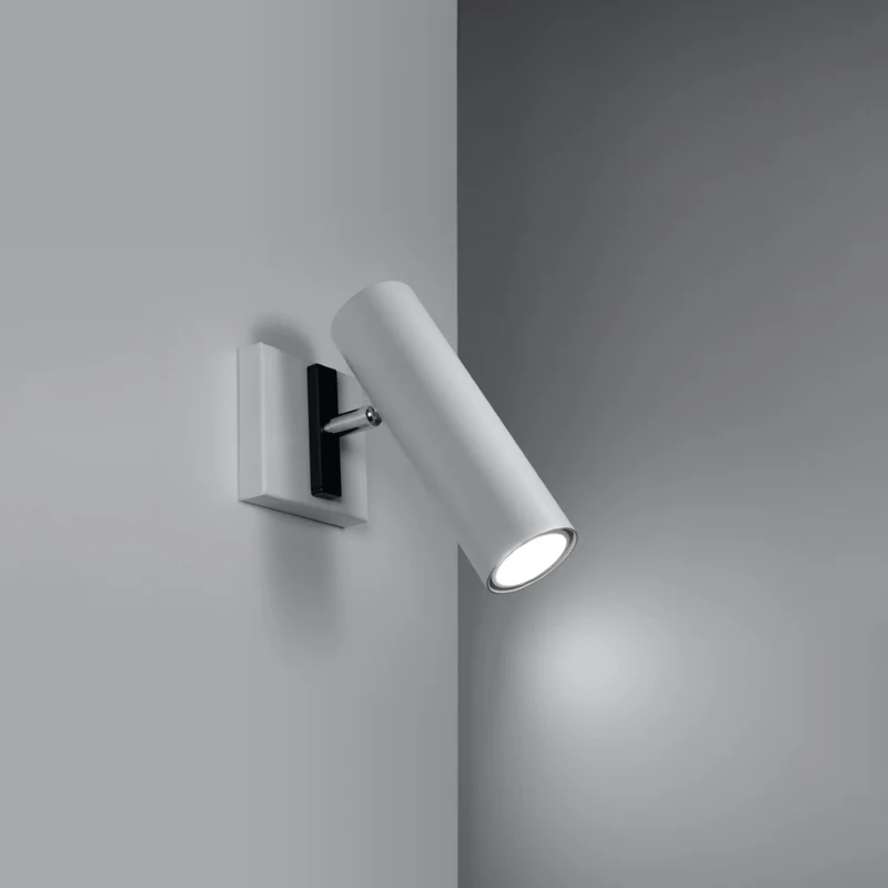 Minimalistische weiße schwenkbare Wandleuchte – Ardanis
