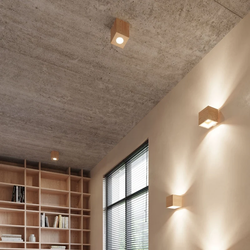 Deckenleuchte Naturholz skandinavisch für Wohnzimmer - Modell Norvane