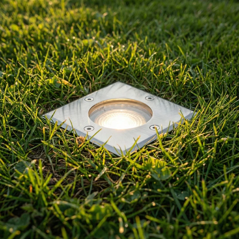 6-teilig | LED-Bodenstrahler GU10 quadratisch | Athen | Edelstahl | IP66