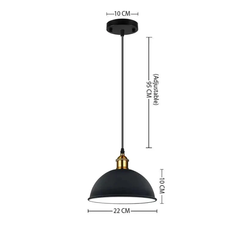 Vintage Pendelleuchte Farbig Industriestil Hängeleuchte ~3990