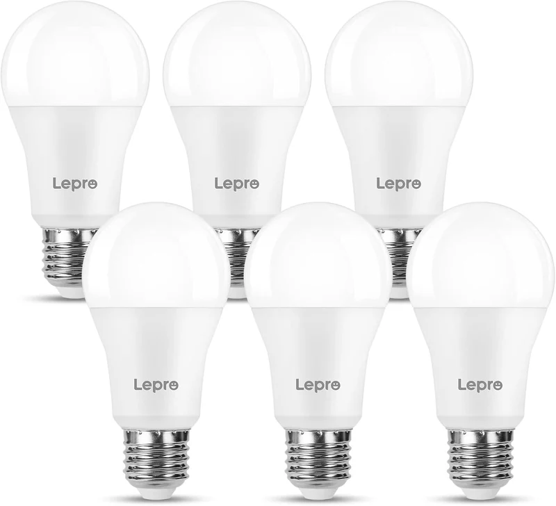Lepro E27 LED Birne, 13.5 W 1521 Lumen Super Hell LED Lampe E27, ersetzt 100W Glühbirne A60 Leuchtmittel E27, 6500 Kelvin Kaltweiß LED Bulb, 6er Set, 200° Energiesparlampe