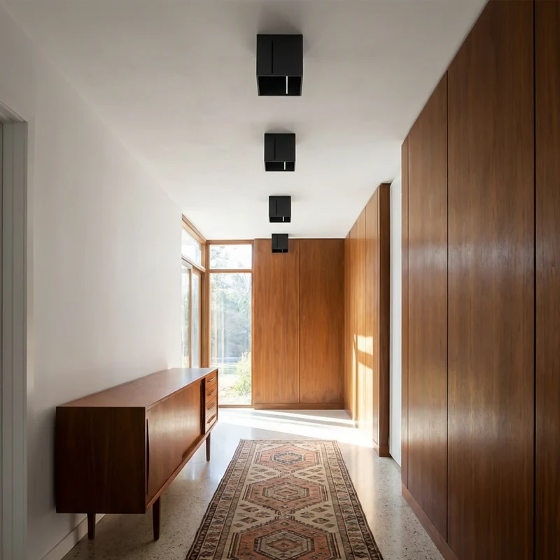Deckenleuchte quadratisch schwarz modern durchbrochen – Orphéa