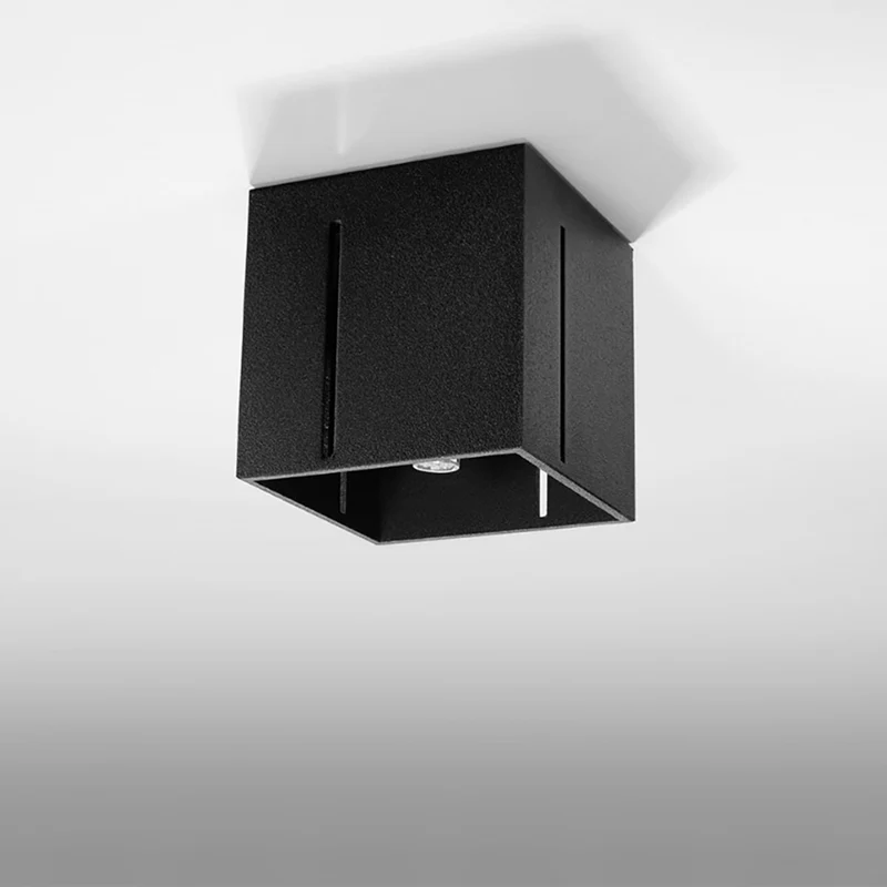 Deckenleuchte quadratisch schwarz modern durchbrochen – Orphéa