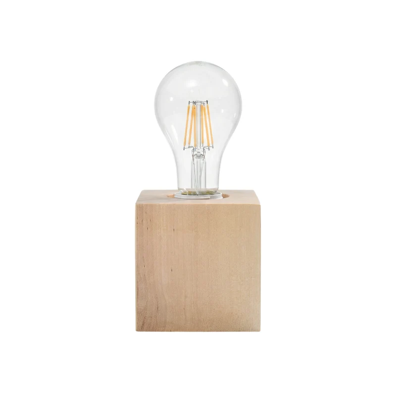 Minimalistische Schreibtischlampe aus natürlichem Holz – Norvian