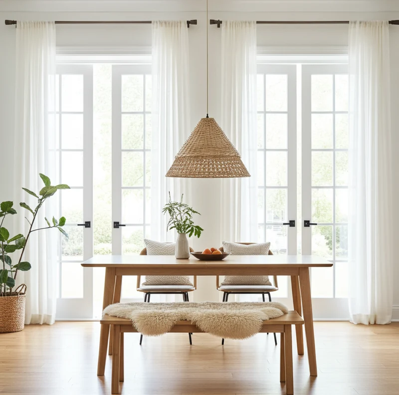 Hängende Rattan Leuchte PUNE