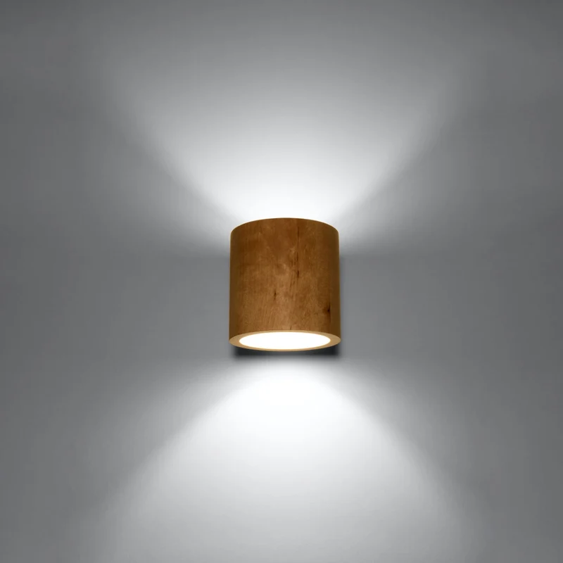 Wandleuchte aus natürlichem Holz skandinavisches Design – Norealis