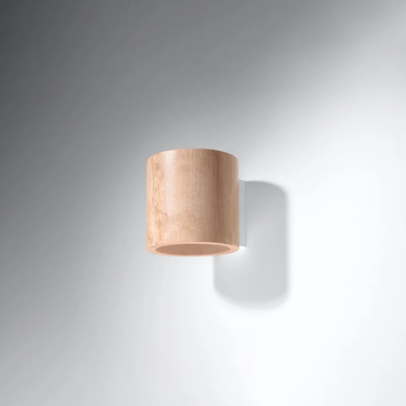 Wandleuchte aus natürlichem Holz skandinavisches Design – Norealis